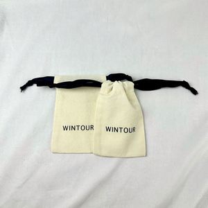 Customized Low MOQ Small <b>Drawstring</b> <b>Pouch</b> Reusable Pure Cotton <b>Drawstring</b> <b>Pouch</b> Natural Color Cotton Gift Bag With Logo Printing - Product Image 1