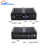 HQ011 Mini PC sans ventilateur bon marché J1900 J1800 N2830 Dual LAN 2 * RS232 COM Low Power Win10/11 Linux Embedded Micro Desktop Computer