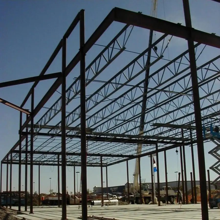 Metall gebäude Fertighaus Stahlrahmen Lager Stahl konstruktion Gebäude Winkel Dach binder Stahl balken rahmen