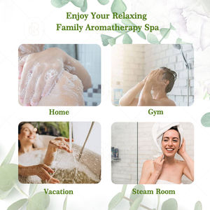 Tablettes de douche effervescentes 100 % naturelles, végétaliennes, écologiques et colorées, aromathérapie relaxante, hydratante, anti-stress, à l'eucalyptus, vente en gros - Product Image 3