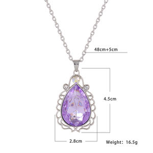 Película periférica mágica piedra preciosa moda joyería collares púrpura amuleto niños colgante al por mayor - Product Image 2