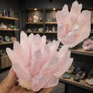 Nouvelle Offre Spéciale : Grappe de Quartz Rose Naturel d'Afghanistan – Pierre de Guérison, Décoration d'Intérieur, Cadeau, Collection, Vente en Gros de Pierres Précieuses - Product Image 3