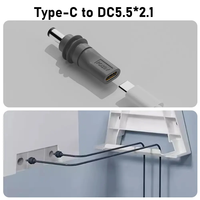 Pour Starlink Mini 20V 65W 100W PD chargeur Source USB Type C femelle à 5521 DC mâle adaptateur de connecteur d'alimentation pour Starlink Mini
