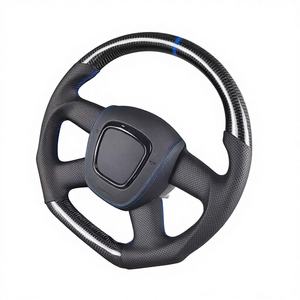 Volant en cuir et fibre de carbone haut de gamme personnalisable pour <span class=keywords><strong>Audi</strong></span> A3 A4 B8 A5 8T A6 C7 Q5 8R, fabrication forgée, marqueur d'alignement <span class=keywords><strong>bleu</strong></span> - Product Image 5