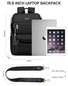 Borsa da infermiera per insegnante di lavoro espandibile alla moda 2023 <span class=keywords><strong>con</strong></span> borsa da polso carina zaino da viaggio multifunzione impermeabile per laptop da donna USB - Product Image 3