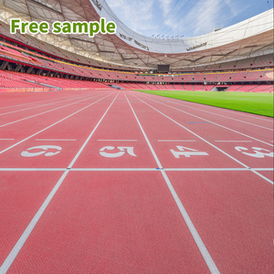 Pista di Atletica Prefabbricata in Gomma Eco-Sostenibile e Focalizzata sulla Sicurezza per Campi Sportivi Scolastici, Resistente <span class=keywords><strong>alle</strong></span> Intemperie, Rossa/Personalizzabile - Product Image 1