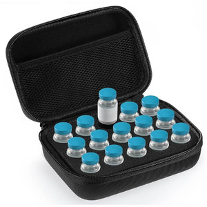 Estuche de Transporte para <span class=keywords><strong>Insulina</strong></span> y Péptidos para Diabéticos, con 15 Compartimentos, para Viales de 10 ml, Totalmente Protector, Listo para Viajar, Kit Refrigerador de <span class=keywords><strong>Insulina</strong></span> - Product Image 1