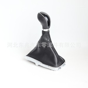 Car Gear <b>Shift</b> <b>Knob</b> Cover For Opel Astra 2009-2014 Black Leather With Chrome Trim - Product Image 2