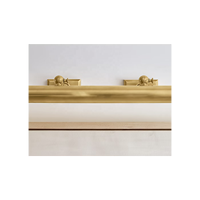 Applique murale moderne en laiton antique/bronze avec abat-jour métallique pour villa, hôtel, restaurant, cuisine, éclairage de meuble de 24 pouces