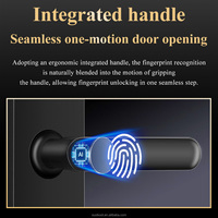 Serrure de porte intelligente biométrique WiFi Tuya, entrée sans clé, mot de passe numérique, carte intelligente, poignée de porte intelligente