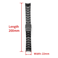 Bracelet en acier samouraï MOD compatible avec le boîtier de montre SKX, bracelet brossé, fermoir à double verrouillage avec bouton poussoir, accessoires de remplacement pour montres