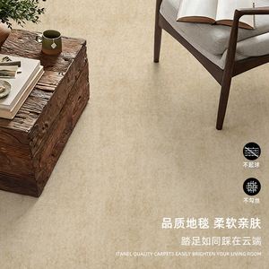 EIFFEL HOME Alfombra Moderna de Color Sólido 100% Fibra de Poliéster Color Crema para Sala de Estar, Dormitorio, Entrada - Product Image 4