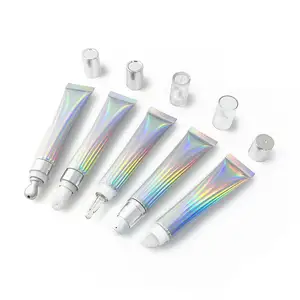 Laser Silver 20g contenitore cosmetico vuoto 20ml crema per gli occhi spremere tubo in lega di zinco ceramica lozione imballaggio tubo di massaggio