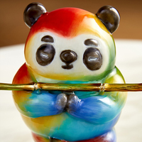 RORO Nouveau Design Décoration de Table de Luxe avec un Motif Panda Football Toutes Saisons Ramadan Matériel en Alliage Peinture Émail Artisanat