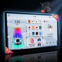 Lecteur MP5 universel pour voiture de 13 pouces, écran tactile, CarPlay sans fil, Android Auto, GPS, pour montage sur tableau de bord, 1 an