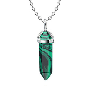 Collares de cristal para mujer, colgante de cristal, collar de piedras preciosas para curación de energía espiritual, colgante Hexagonal, adivinación para hombres - Product Image 5