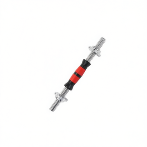 Barre de musculation premium avec poignée en caoutchouc massif et écrou hexagonal en fer de 40 cm - Product Image 1