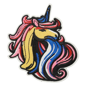 Patchs thermocollants personnalisés écologiques licorne haltérophile brodés en dentelle <span class=keywords><strong>pour</strong></span> chapeaux, vêtements, sacs à dos, jeans - Product Image 2