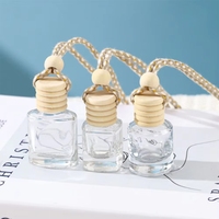 Bouteille de parfum pour voiture durable avec logo personnalisé, 8 ml, surface mate givrée, ronde et lisse