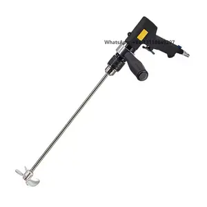 304 Stainless Steel Ink Paint Mixer Adjustable Speed Handheld Portable Pneumatic Mixer for Lime Cement Paint Powder Food