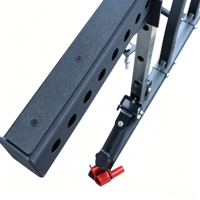 Paire de bras de sécurité robustes et réglables pour usage commercial, stabilisateurs pour rack de squat et accessoires de protection pour développé couché