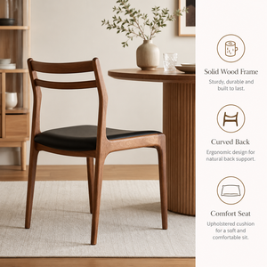 Sillas y Mesas al por Mayor para Restaurantes, Silla de Comedor con Respaldo de Listones, Estructura de Madera Sólida para Cafetería, Cantina, Pizzería, Hostelería - Product Image 1