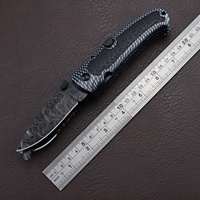 Couteau de poche pliant à 3 lames, scie à bois, coupe-ceinture, lame dentelée partielle, camouflage, pour chasse, randonnée, camping, matériel de pêche