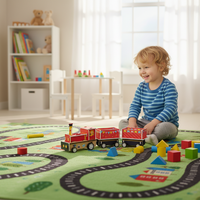 Nouveauté jouet artisanal en bois science créative Kit de train de voyage électrique ferroviaire classique pour enfants ensembles inclus en vente