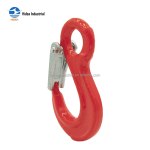 HIDEA G80 단조 슈퍼 합금강 퀀칭 및 템퍼링 처리된 자가 잠금식 하중 하에 자동 잠금되는 A-327 아이 슬링 훅 - Product Image 3