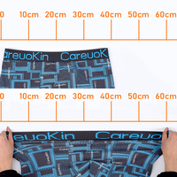 Pour Careuokin 2025 – Nouveaux caleçons boxeurs mi-taille à motif écossais pour hommes, 95 % polyester respirant, imprimé intégral, grandes tailles X
