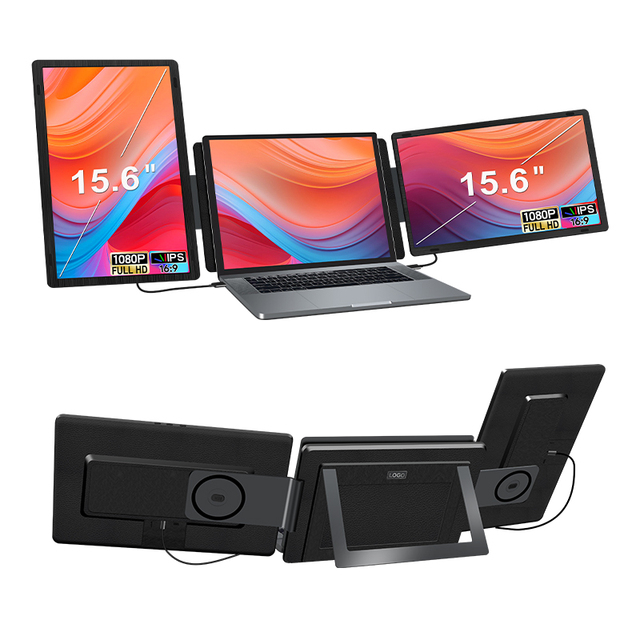 trending product 2026 15.6 inch portable monitors plug & play laptop screen extender magnetic design for Windows & macbook
