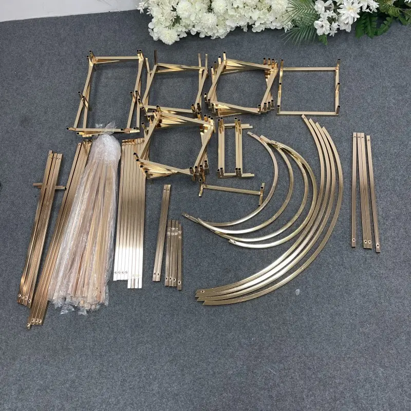 Events Party Gold Metal Backdrop Stand Wedding Arch Backdrop Backdrop Stand For Decoration