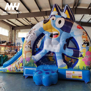 Château Gonflable Commercial pour Chiots, Toboggan et Aire de Saut Combinés, pour Tout-Petits, Fêtes d'Anniversaire, en PVC Écologique - Grande Vente - Product Image 6