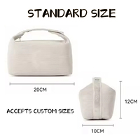 Sac de maquillage en toile naturelle écologique avec logo personnalisé Royal Fair, sac de toilette réutilisable, sac de rangement cosmétique souple, sac de voyage