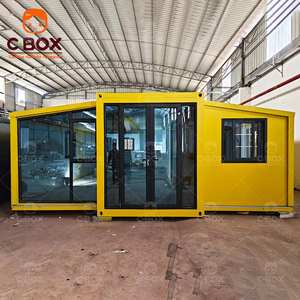 Casa Contenedor Expandible Prefabricada Cbox de Instalación Rápida, Casa Móvil Portátil Tipo Villa Amarilla de 40 pies con Dormitorio para Campamentos - Product Image 2
