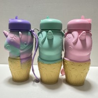 Mode Flexible dessin animé bouteille d'eau enfants créatif Portable Silicone tasse d'eau Sports de plein air bouilloire pour voyage Tour