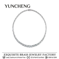 YUNCHENG Collier de mode classique Hip-Hop pour femmes et hommes, avec pendentif tennis de table blanc et serti de zircone cubique (CZ)