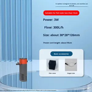 3-इन-1 1.5 गैलन प्लास्टिक डेस्कटॉप एक्वेरियम किट का नेतृत्व करता है जो कार्यालय या घर के उपयोग के लिए शामिल है - Product Image 6