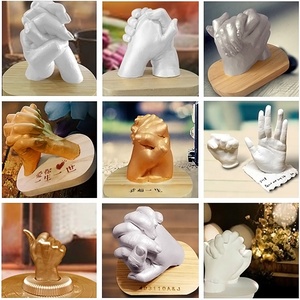 Toptan 3D el döküm kalıbı kiti aljinat ve aile aşk tarzı için alçı kil - Product Image 6