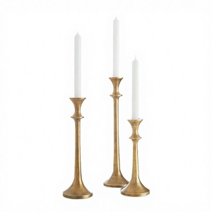 Headway Exports - Juego de Candelabros Cónicos de Latón Antiguo de Lujo, Color Dorado, Tamaño Personalizado, Hechos a Mano, Multiusos - Product Image 2