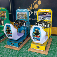 Simulateur vidéo d'arcade pour enfants Machine de jeu de course à jetons Simulateur de voiture pour enfants en métal durable