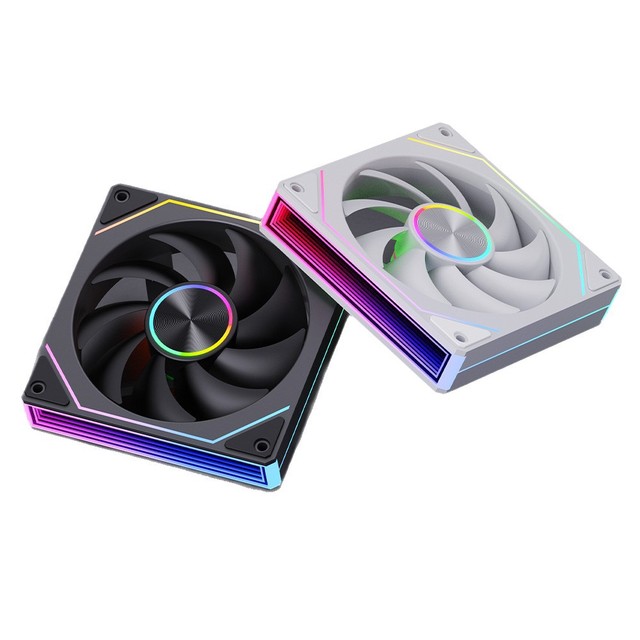 MQ 12cm PC Case Cooling Fan with FDB Bearing, High Airflow Silent PWM Speed Control Desktop Computer Radiator Fan