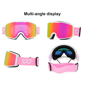 स्की गोगल्स Uv400 सुरक्षा बर्फ खेल गोगल्स ध्रुवीकृत दर्पण लेंस टी 90 फ्रेम स्कीइंग गूगल बर्फ सुरक्षा आईवियर कस्टम लोगो - Product Image 5
