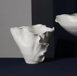 Ensemble de vases en céramique blanche de luxe, décoration moderne pour la maison avec glaçure mate pour fleurs artificielles et vase en porcelaine - Product Image 5
