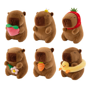 ตุ๊กตาคาปิบาร่าน่ารัก ขายดี ของขวัญสุดพิเศษ ตุ๊กตาเบอร์เกอร์น่ารัก วัสดุผ้าฝ้าย PP เหมาะสำหรับเป็นของขวัญวันเกิด - Product Image 1