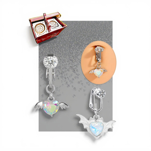 Anillo <span class=keywords><strong>de</strong></span> <span class=keywords><strong>ombligo</strong></span> <span class=keywords><strong>falso</strong></span> que no perfora el corazón cuelga el clip en el <span class=keywords><strong>ombligo</strong></span> <span class=keywords><strong>Piercing</strong></span> joyería del cuerpo <span class=keywords><strong>de</strong></span> moda al por mayor - Product Image 6