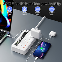 Multiprise USB de style britannique avec prise UK, rallonge multiprise avec construction en ABS et cuivre et protection isolante