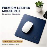 Tapis de souris en cuir de luxe avec logo personnalisé, élégant, professionnel, de haute qualité, kit cadeau d'entreprise