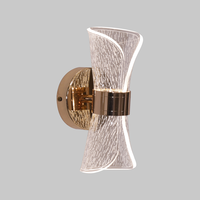 Lampe murale de chevet en verre cristal en acier inoxydable cuivre doré E14 pour l'intérieur de la maison moderne