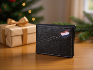 Portafoglio da uomo in vera pelle, sottile, pieghevole, corto, minimalista, regalo - Product Image 2